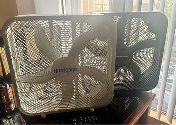 Two Box Fans - Hurricane & Pelonis