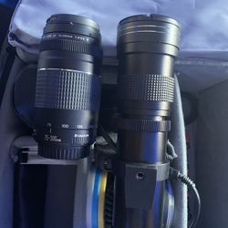 Canon EOS Rebel t8i with equipment 