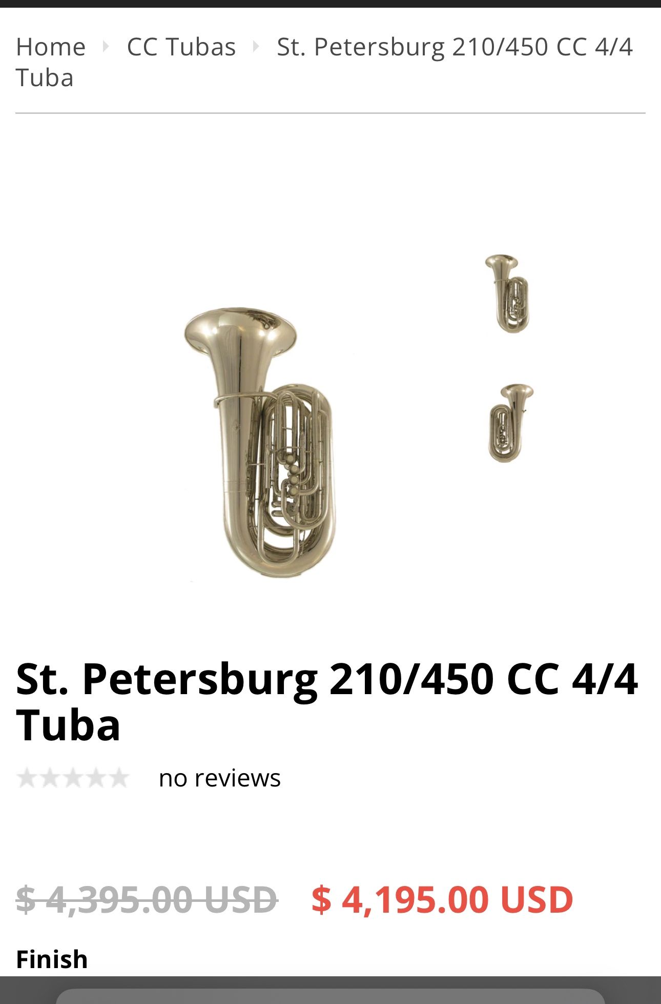 Tuba St. Petersburg 210/450 CC 4/4