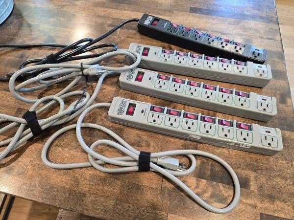 4 Tripp Lite Power Strips