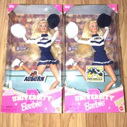 Auburn & Michigan University Barbie Cheerleader