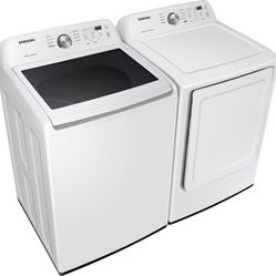Excellent Condition /Side-by-Side Top Load Washer and Electric Dryer Set in White / Samsung