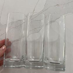 Set Of 3 Glass Cups 
