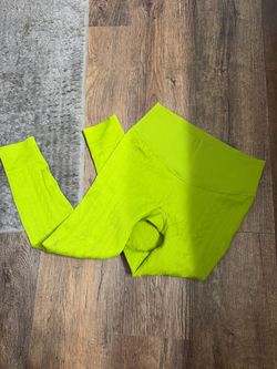 Neon Green High-Waist Athletic Leggings