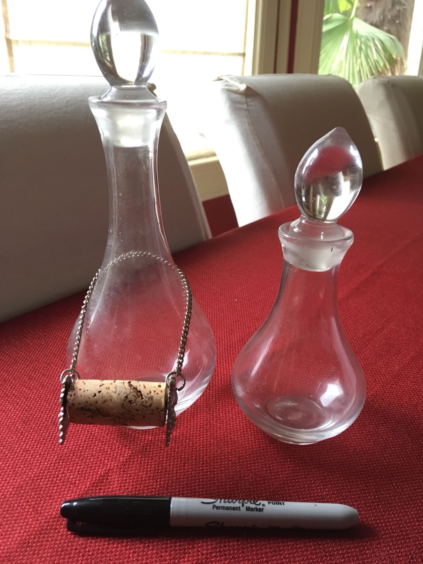 2 small wine decanters!!