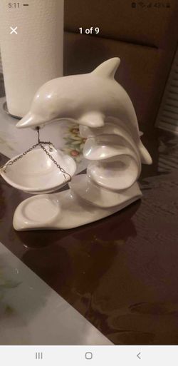 Vintage Marex porcelain dolphins