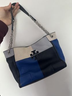 Tory Burch Cross Body Blue Bag Leather