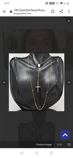 Tri-color Rosary Necklace