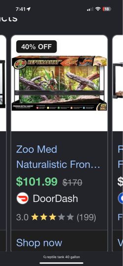 36x18 40 gallon reptile door tank