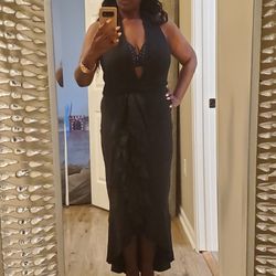 New, Black, Ruffle XL dress