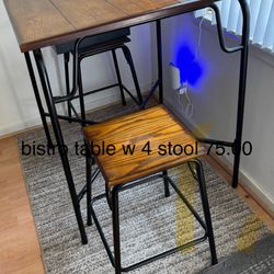 Bistro Table With 4 Stools