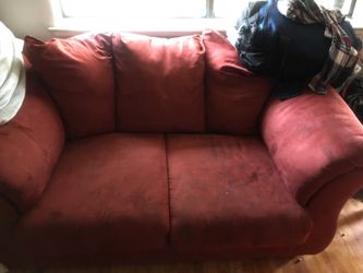 2 red couches