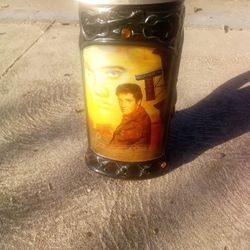 First Issue Golden Age of Elvis Presley Hand Crafted Stein of Stoneware and Pewter,Artwork By Nate Giorgio..Original Piece Of Artwork