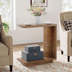 C-Shaped End Ta-ble, Wood Side T-able Nightstand Bed-side Table (ONLY ONE )