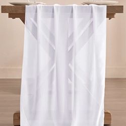 White chiffon Runners