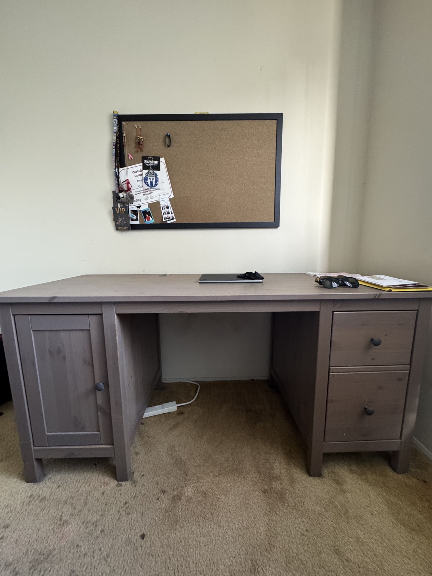 Like new HEMNES desk in gray.