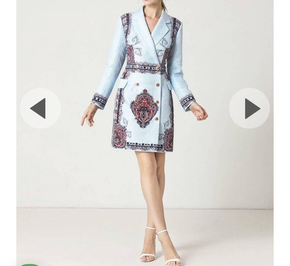 BNWT Comino Couture London Blue Pearl Blazer Dress - www.confineg.com