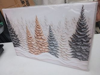 New Winter textured abstract trees.