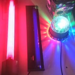 Party Lights Black Light Red Florescent Multi Led Responds To Music 