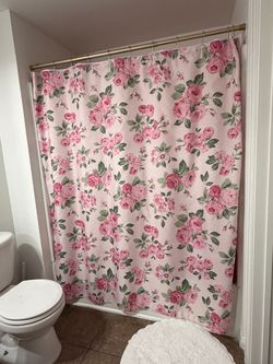Shower Curtain + Gold Rod
