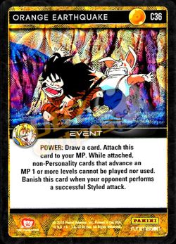 Dragon Ball Z CCG Orange Earthquake C36 Card