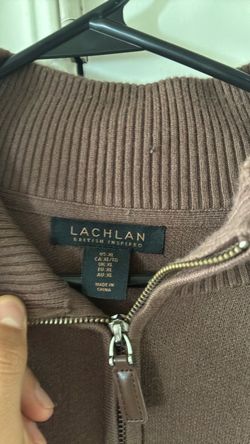 Lachlan British Inspired Zip-Up Sweater XL