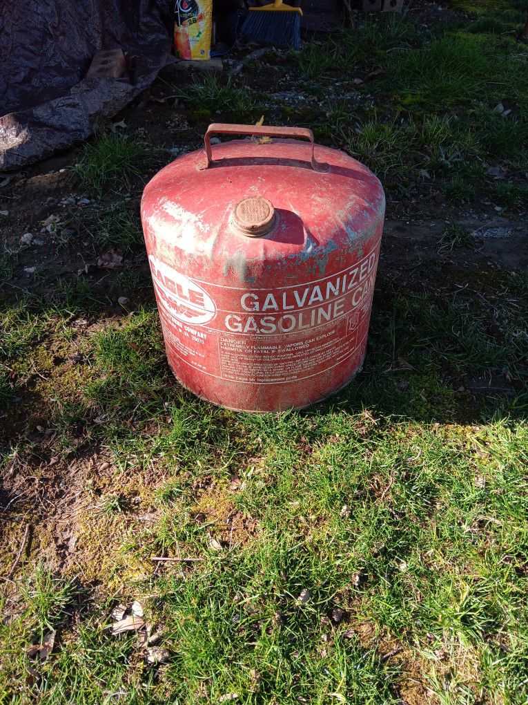 Galvanized Gas Can 