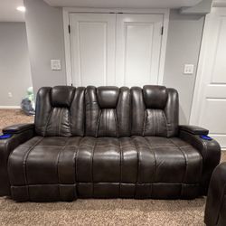 Leather Reclining couches 