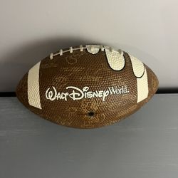 Walt Disney World Souvenir Football Mickey Mouse 9" long Brown Textured