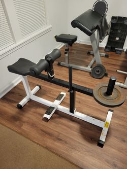 Seated calf machine