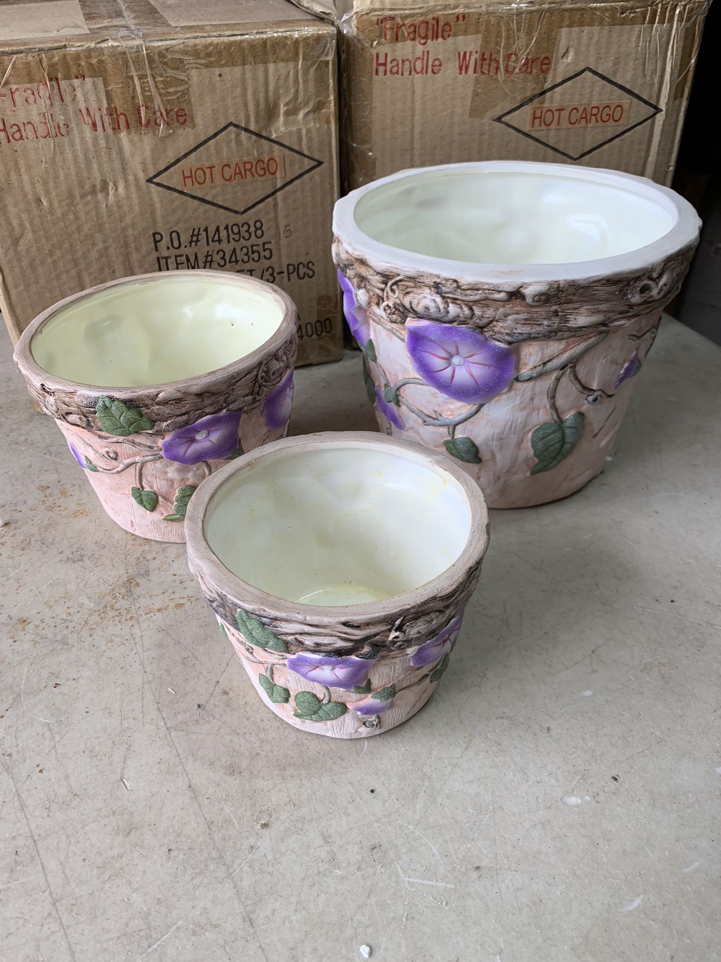 Set Of 3 Flower Pots