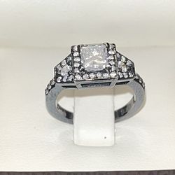 Custom NY Bucci 14K White Gold .74 Ctw Diamond Engagement Ring Size 5