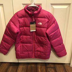 North Face Girl’s Barbie Pink Reversible Puff Jacket