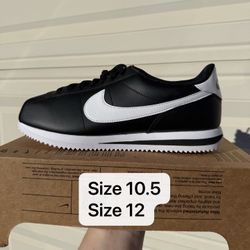 Nike Cortez Black White Men size 10.5 size 12