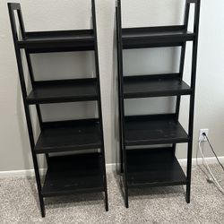 Black shelves