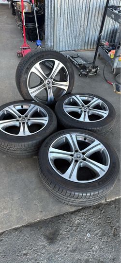 18” MERCEDES OEM WHEELS 5x112 & TIRES (4) USED