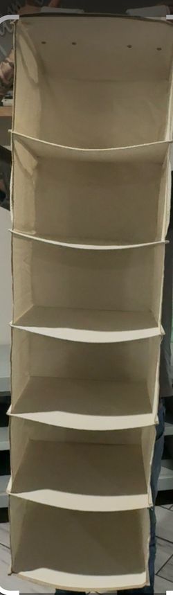 6 shelf hanging closet
