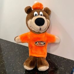 A&amp;W bear mascot plush puppet toy vintage 14” 