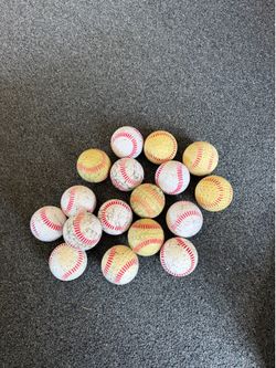 17- Baden White with Red Seams Dimpled Machine 9 Inch Baseballs
