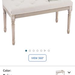 Yusong Upholstered Bench,Bedroom Bench for End of Bed,Piano Bench Dining Bench Entryway Shoe Bench with Button Tufted Padded Seat for Living Room, Van