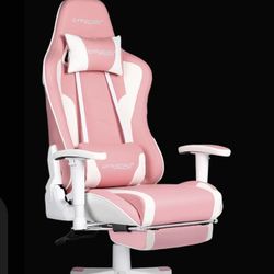 Pink Gaming Chair With Bluetooth Speakers 