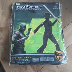 GI Joe The Rise Of Cobra Snake Eyes Child Costume Size S (4-6)