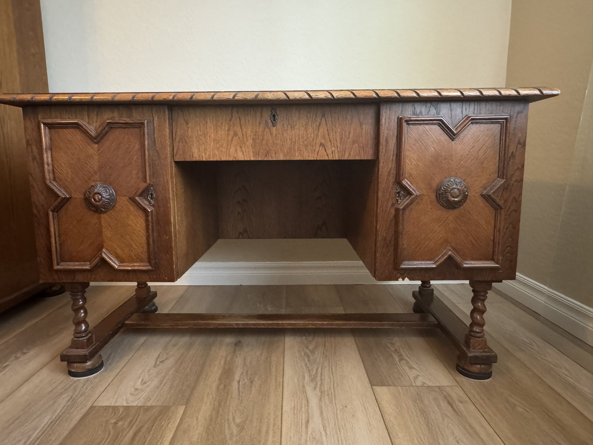 European Corkscrew Legs Desk