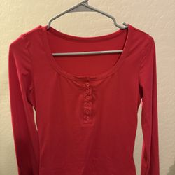 red button long sleeve 
