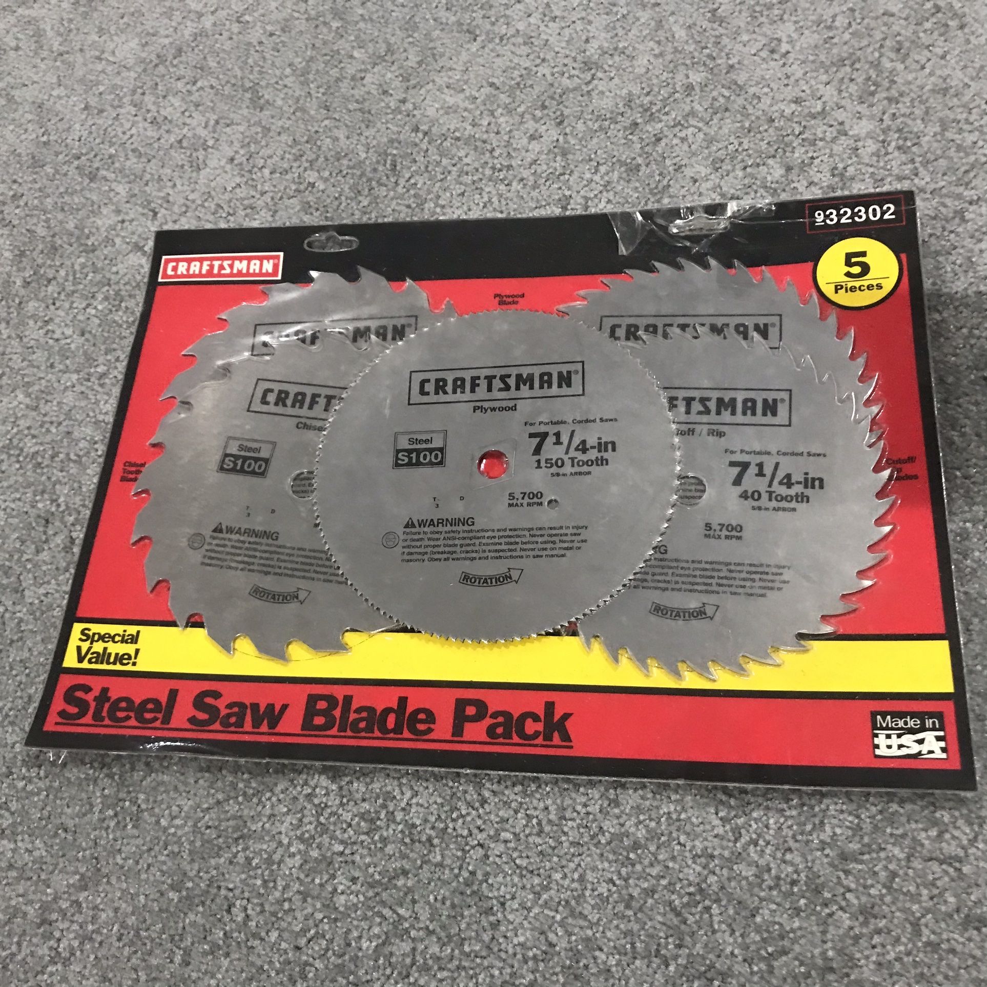 Craftsman Saw Blades 5 Pack! Nib