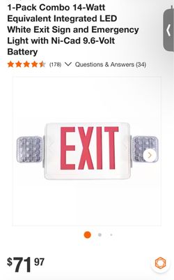 Exit sign