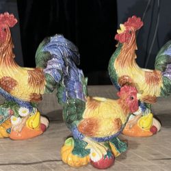 Rooster candle holders
