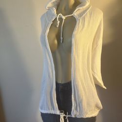 White Cover Up Top From Italy!