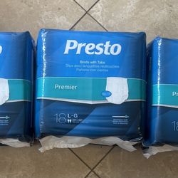 Adult Size Large Presto/Depends