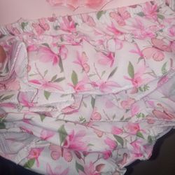 Brand New Bebe Baby Diaper Cover 2 Hair Bows And Headband Set